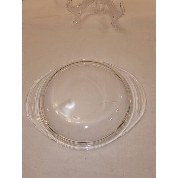 Pyrex Replacement LID #682-C Clear Glass W/ Tab Handles for 1 QT Casserole Dish - Picture 2 of 4